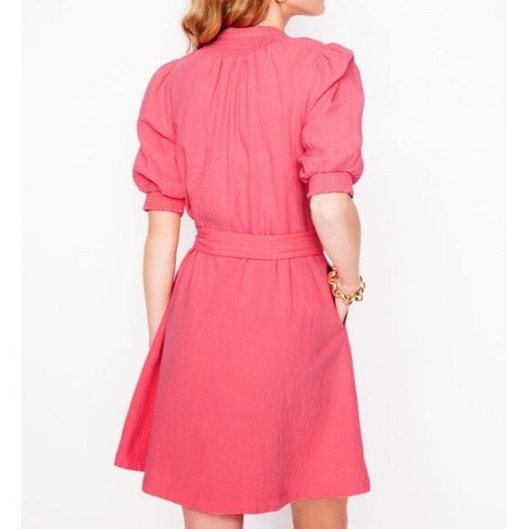 Boden Ada Double Cloth Short Dress Azalea Pink Women's Size 6 NWT - Picture 2 of 15